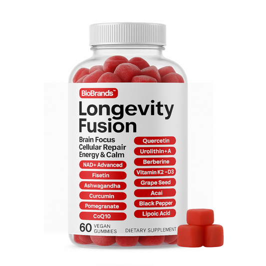 Longevity Supplement - NAD+ Advanced with Urolithin-A - Formulated for Anti-Aging, Energy, Brain Focus & Muscle Repair. For Women & Men. 30 Days. Strawberry Gummies